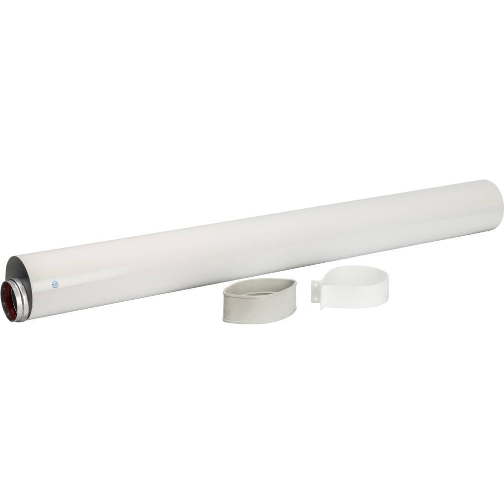 Купить SCA-6010-001000 STOUT  Элемент дымохода  DN60/100 труба коаксиальная 1000 мм п/м, уплотнения и хомут в комплекте STOUT по лучшей цене с доставкой - интернет-магазин Прогрессивные решения