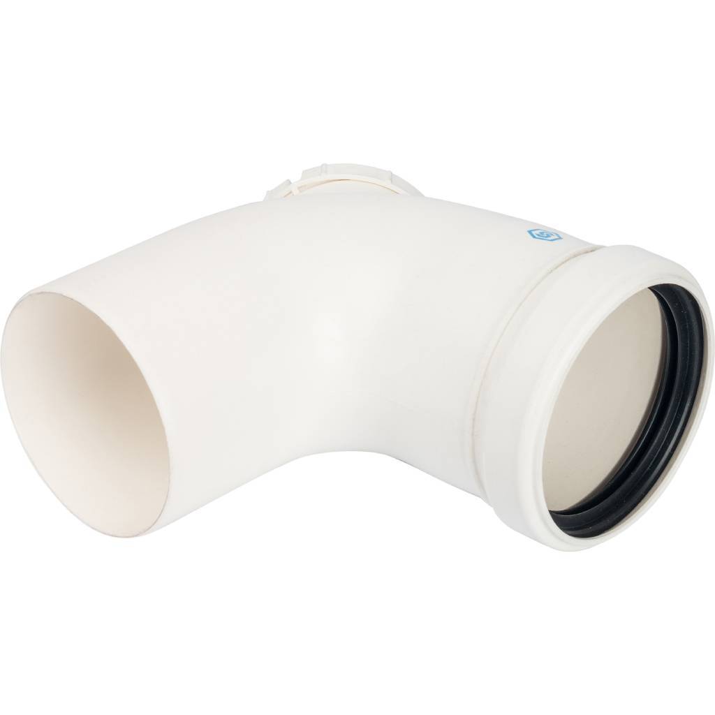 Купить SCA-8080-010090 STOUT   Элемент дымохода конденсац. угол 87° с инспекцией DN80 м/п PP-FE STOUT по лучшей цене с доставкой - интернет-магазин Прогрессивные решения