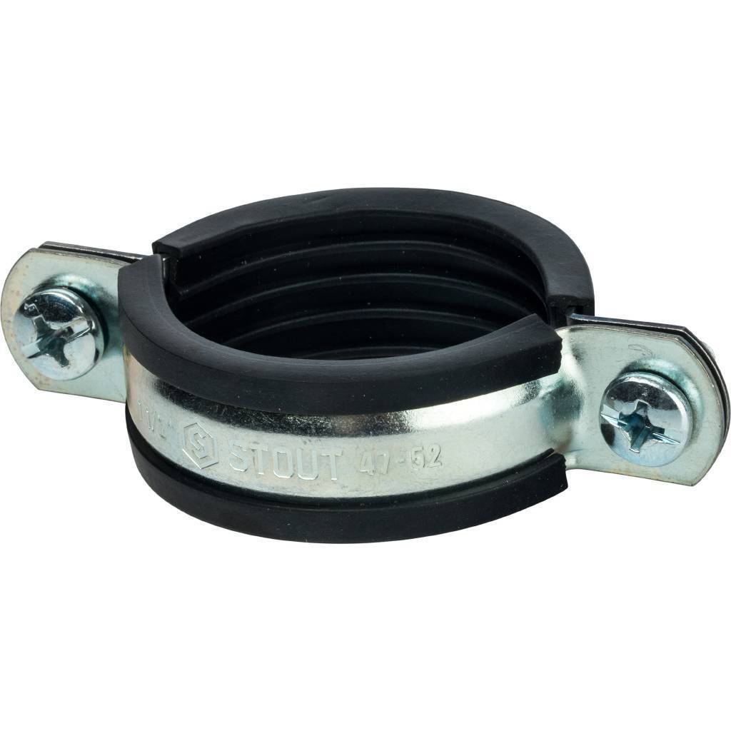 Купить SAC-0020-000112 STOUT SAC-0020 Хомут для труб с гайкой 1 1/2"(47-52) STOUT по лучшей цене с доставкой - интернет-магазин Прогрессивные решения