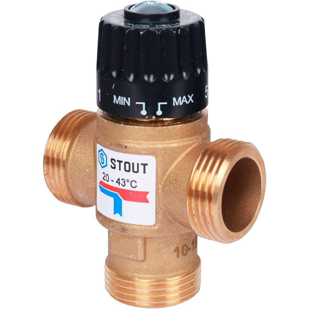 Купить SVM-0120-254325 STOUT SVM-Термостатические Термостатический смесительный клапан для систем отопления и ГВС. G 1” M, 20-43°С KV 2,5 м3/ч STOUT по лучшей цене с доставкой - интернет-магазин Прогрессивные решения