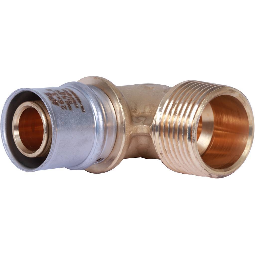 Купить SFP-0011-000126 STOUT  Угольник-переходник с наружной резьбой 1"х26 для металлопластиковых труб прессовой STOUT по лучшей цене с доставкой - интернет-магазин Прогрессивные решения