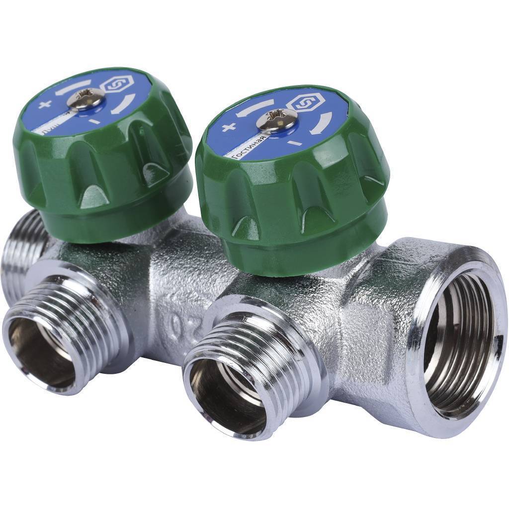 Купить SMB-6850-341202 STOUT  SMB-6850-341202 STOUT Коллектор регулирующий 3/4", 2 отвода 1/2" STOUT по лучшей цене с доставкой - интернет-магазин Прогрессивные решения