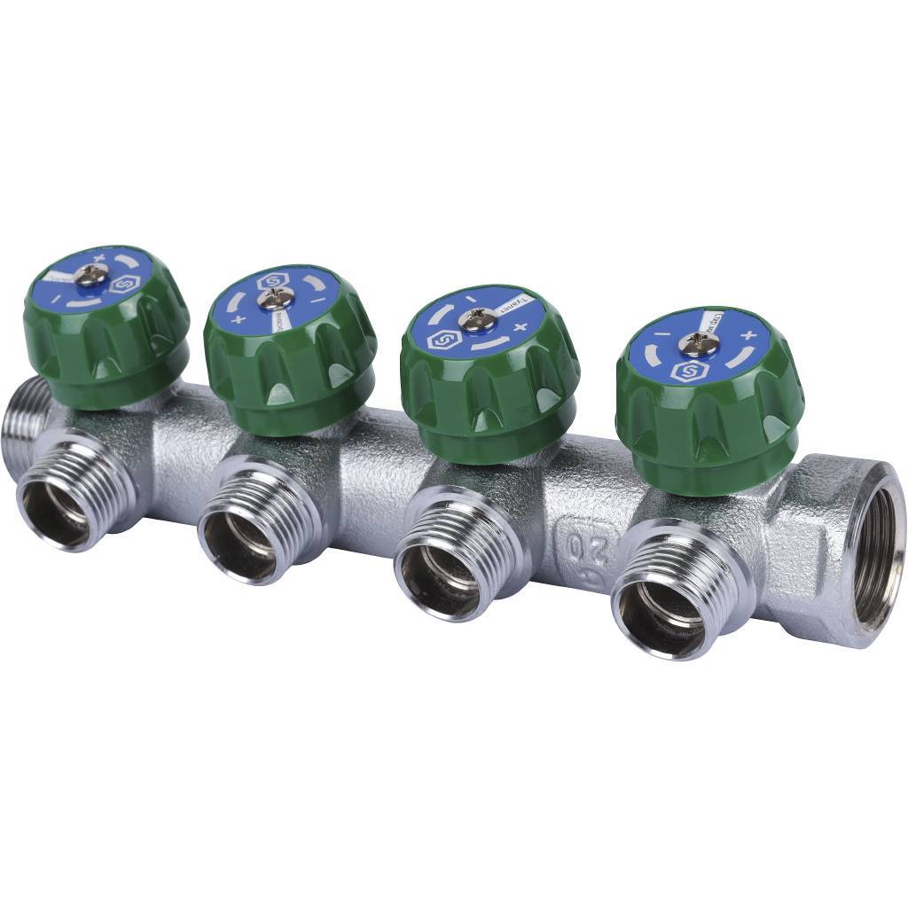 Купить SMB-6850-341204 STOUT  SMB-6850-341204 STOUT Коллектор регулирующий 3/4", 4 отвода 1/2" STOUT по лучшей цене с доставкой - интернет-магазин Прогрессивные решения