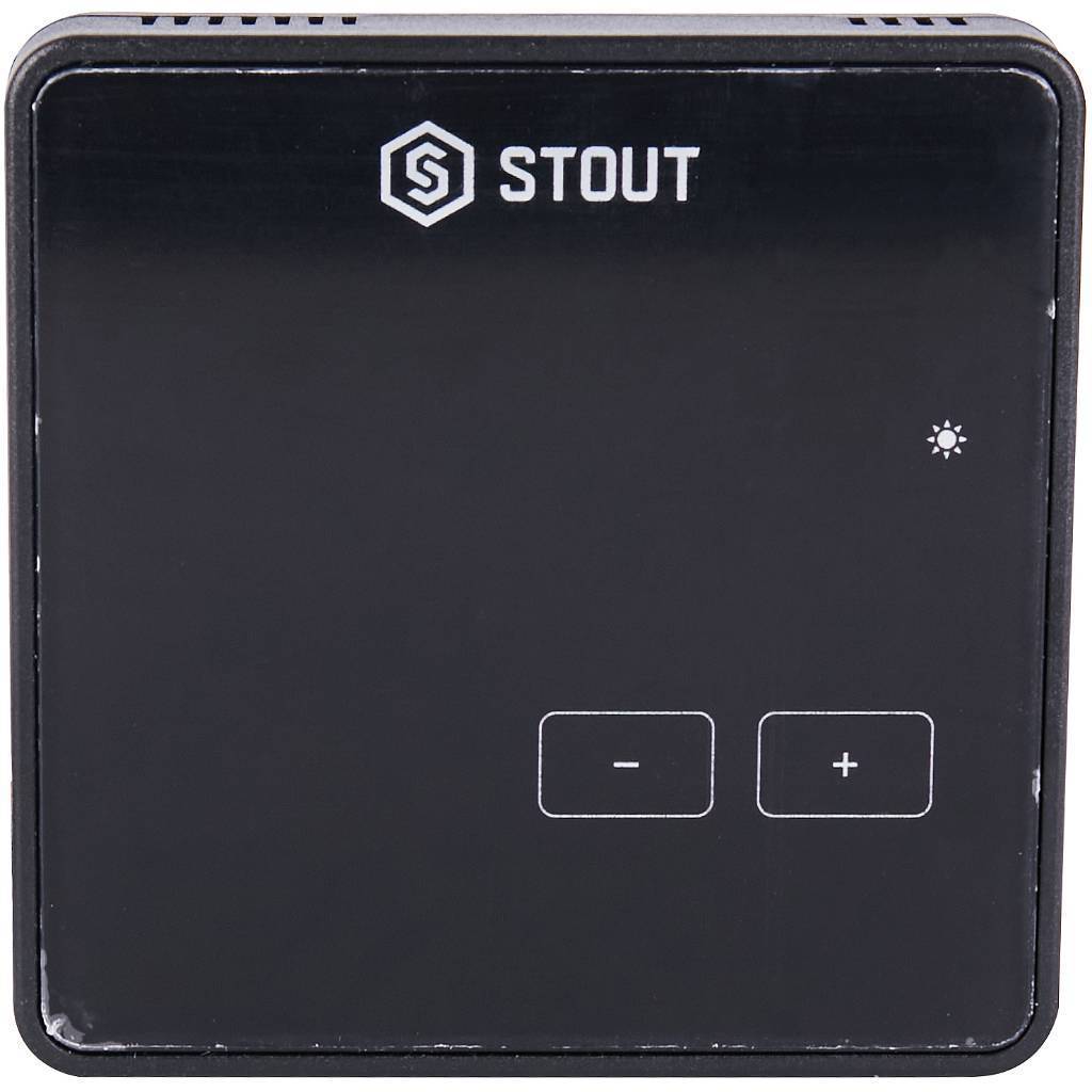 Купить STE-0101-008004 STOUT  Беспроводной комнатный регулятор R-8z, черный STOUT по лучшей цене с доставкой - интернет-магазин Прогрессивные решения