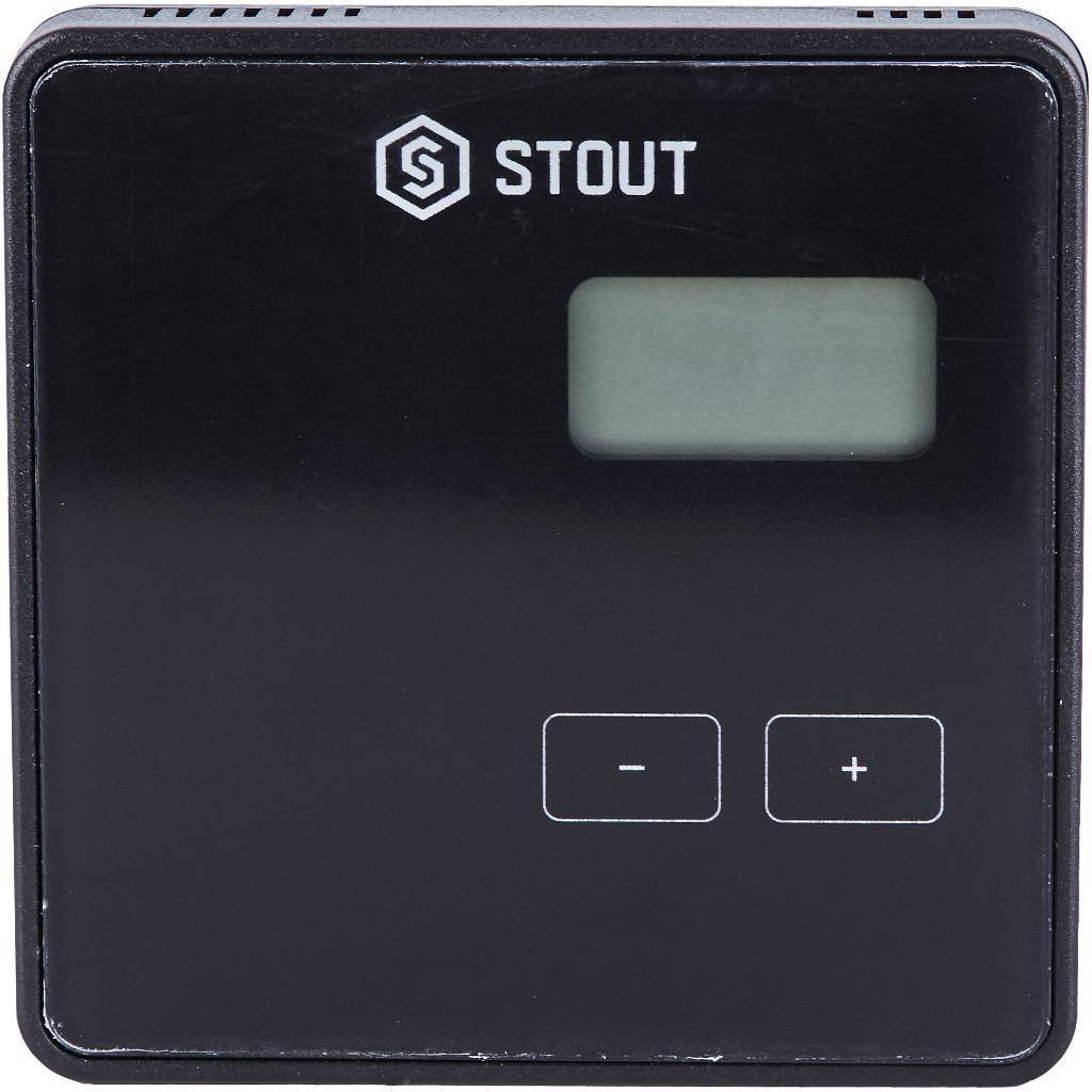 Купить STE-0101-008002 STOUT  Беспроводной комнатный регулятор R-8b, черный STOUT по лучшей цене с доставкой - интернет-магазин Прогрессивные решения