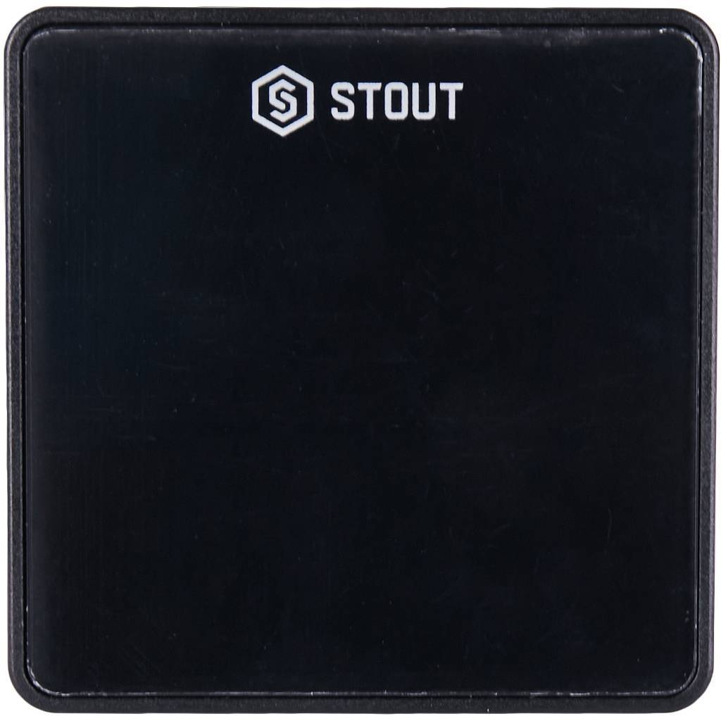 Купить STE-0101-008011 STOUT  Беспроводной комнатный датчик C-8r, черный STOUT по лучшей цене с доставкой - интернет-магазин Прогрессивные решения