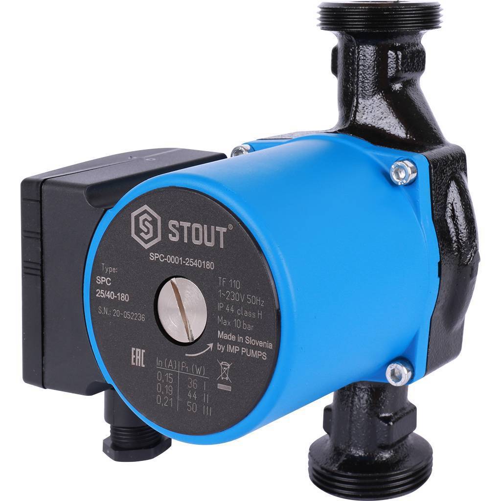 Купить SPC-0001-2540180 STOUT  Насос циркуляционный 25/40-180 STOUT по лучшей цене с доставкой - интернет-магазин Прогрессивные решения