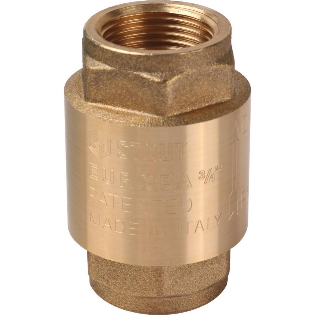 Купить SVC-0011-000020 STOUT  3/4 Клапан обратный пружинный муфтовый с металлическим седлом STOUT по лучшей цене с доставкой - интернет-магазин Прогрессивные решения