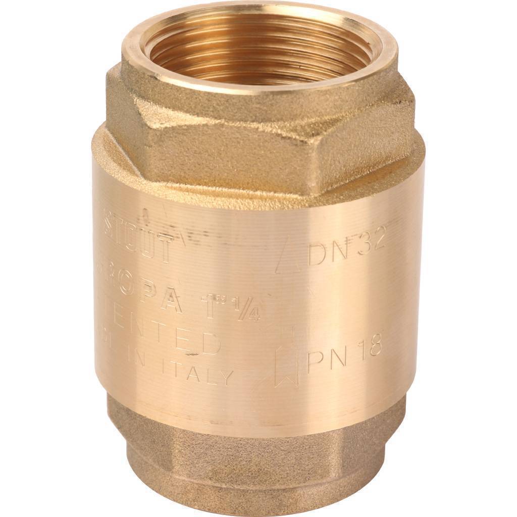 Купить SVC-0011-000032 STOUT  1 1/4" Клапан обратный пружинный муфтовый с металлическим седлом STOUT по лучшей цене с доставкой - интернет-магазин Прогрессивные решения