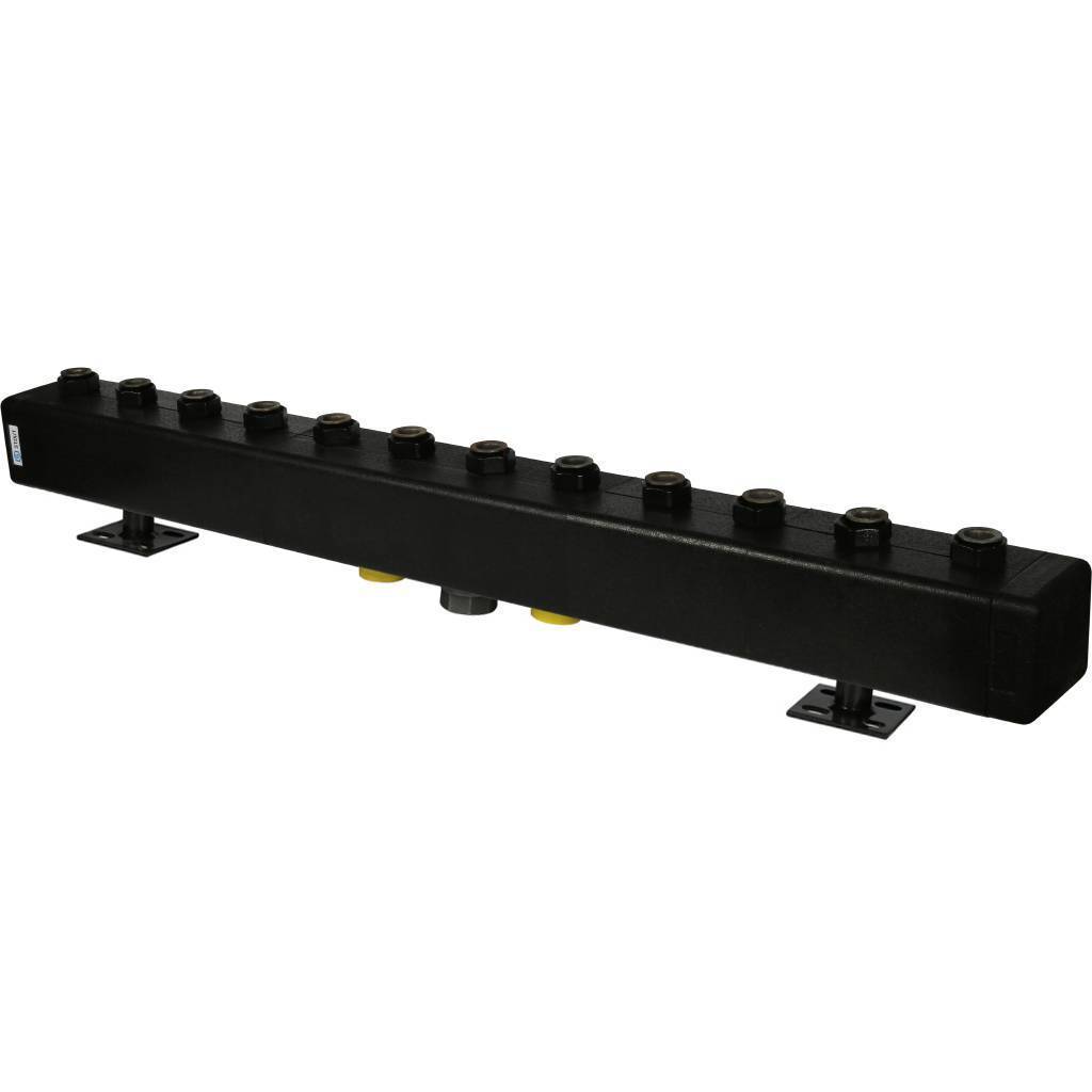Купить SDG-0016-005006 STOUT SDG-0016 Стальной распределительный коллектор 6 отопительных контуров. В теплоизоляции DN 32 STOUT по лучшей цене с доставкой - интернет-магазин Прогрессивные решения