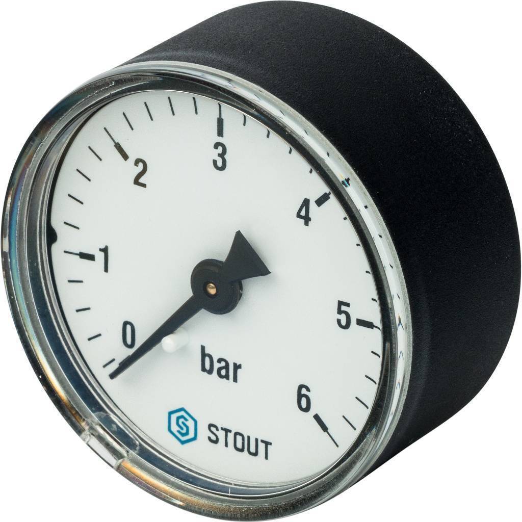 Купить SIM-0009-500608 STOUT SIM-0009 Манометр аксиальный. Корпус Dn 50 мм 1/4", 0...6 бар, кл.2.5 STOUT по лучшей цене с доставкой - интернет-магазин Прогрессивные решения