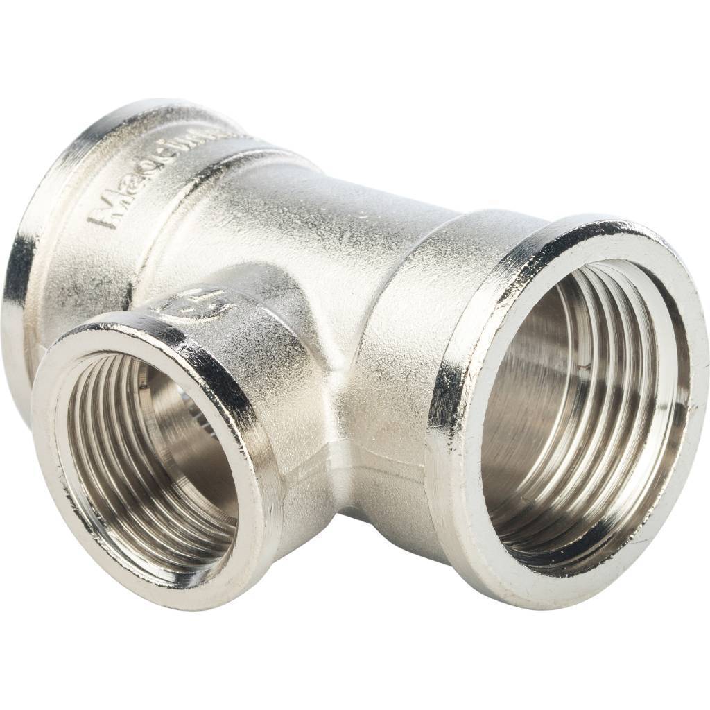 Купить SFT-0022-001341 STOUT  Тройник ВВ переходной никелированный 1"X3/4X1" STOUT по лучшей цене с доставкой - интернет-магазин Прогрессивные решения