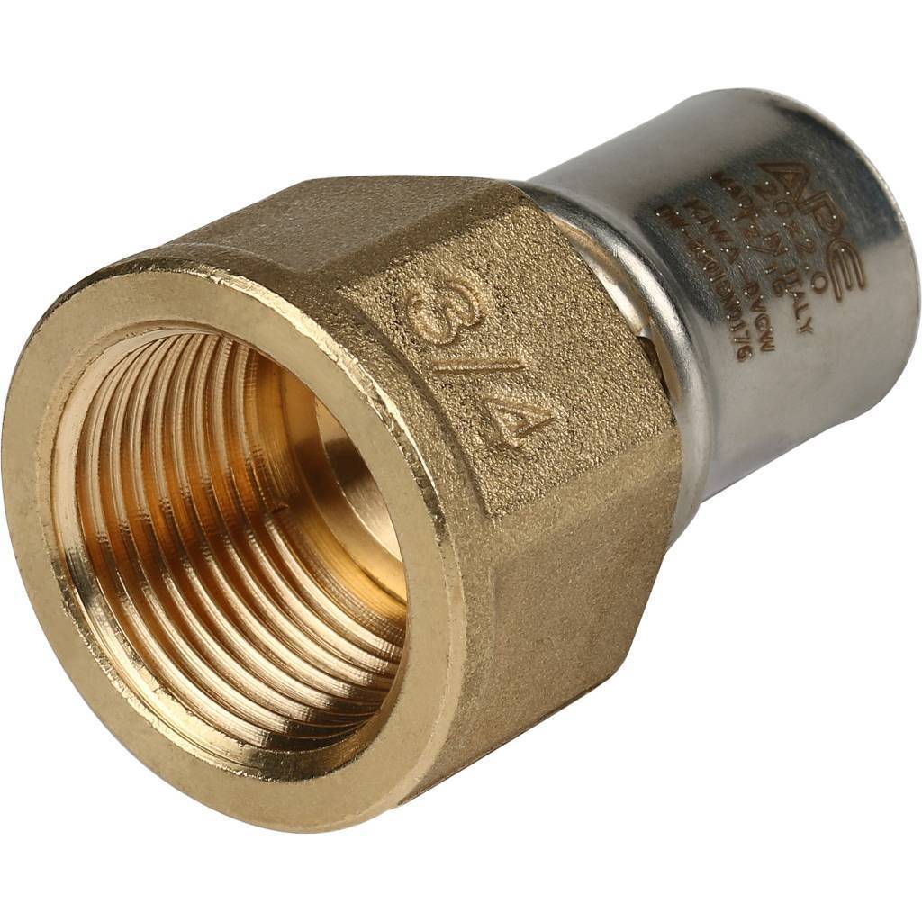 Купить SFP-0002-003420 STOUT   Переходник с внутренней резьбой 3/4"х20 для металлопластиковых труб прессовой STOUT по лучшей цене с доставкой - интернет-магазин Прогрессивные решения
