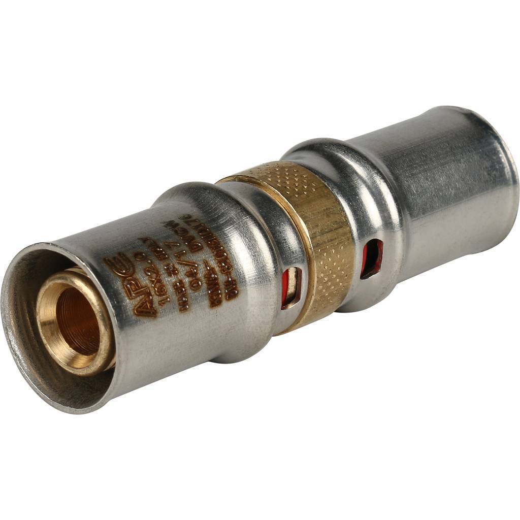 Купить SFP-0003-001616 STOUT   Муфта соединительная равнопроходная 16х16 для металлопластиковых труб прессовой STOUT по лучшей цене с доставкой - интернет-магазин Прогрессивные решения