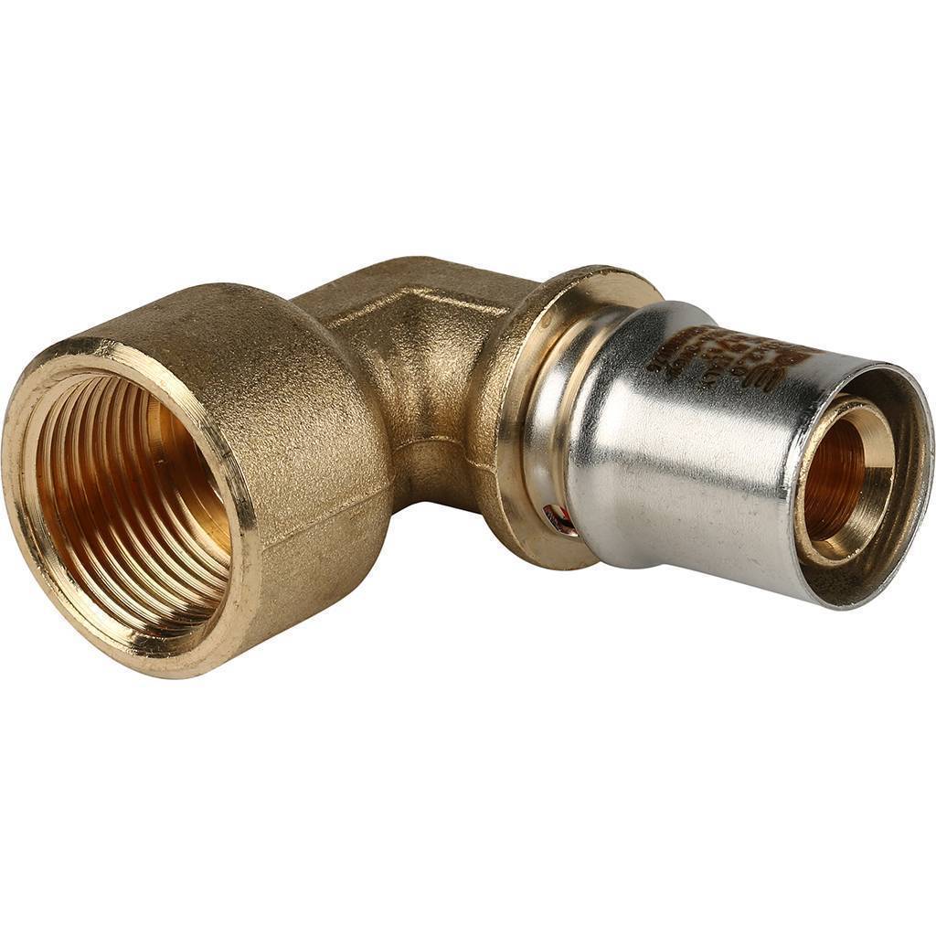 Купить SFP-0010-003420 STOUT   Угольник-переходник с внутренней резьбой 3/4"х20 для металлопластиковых труб прессовой STOUT по лучшей цене с доставкой - интернет-магазин Прогрессивные решения