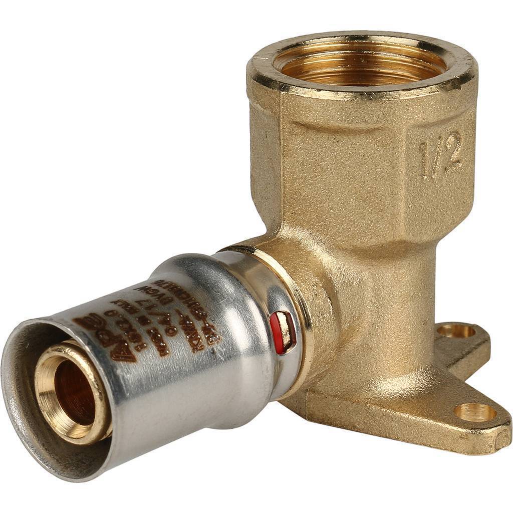 Купить SFP-0018-001216 STOUT   Угольник настенный с креплением короткий 1/2"х16 для металлопластиковых труб прессовой STOUT по лучшей цене с доставкой - интернет-магазин Прогрессивные решения