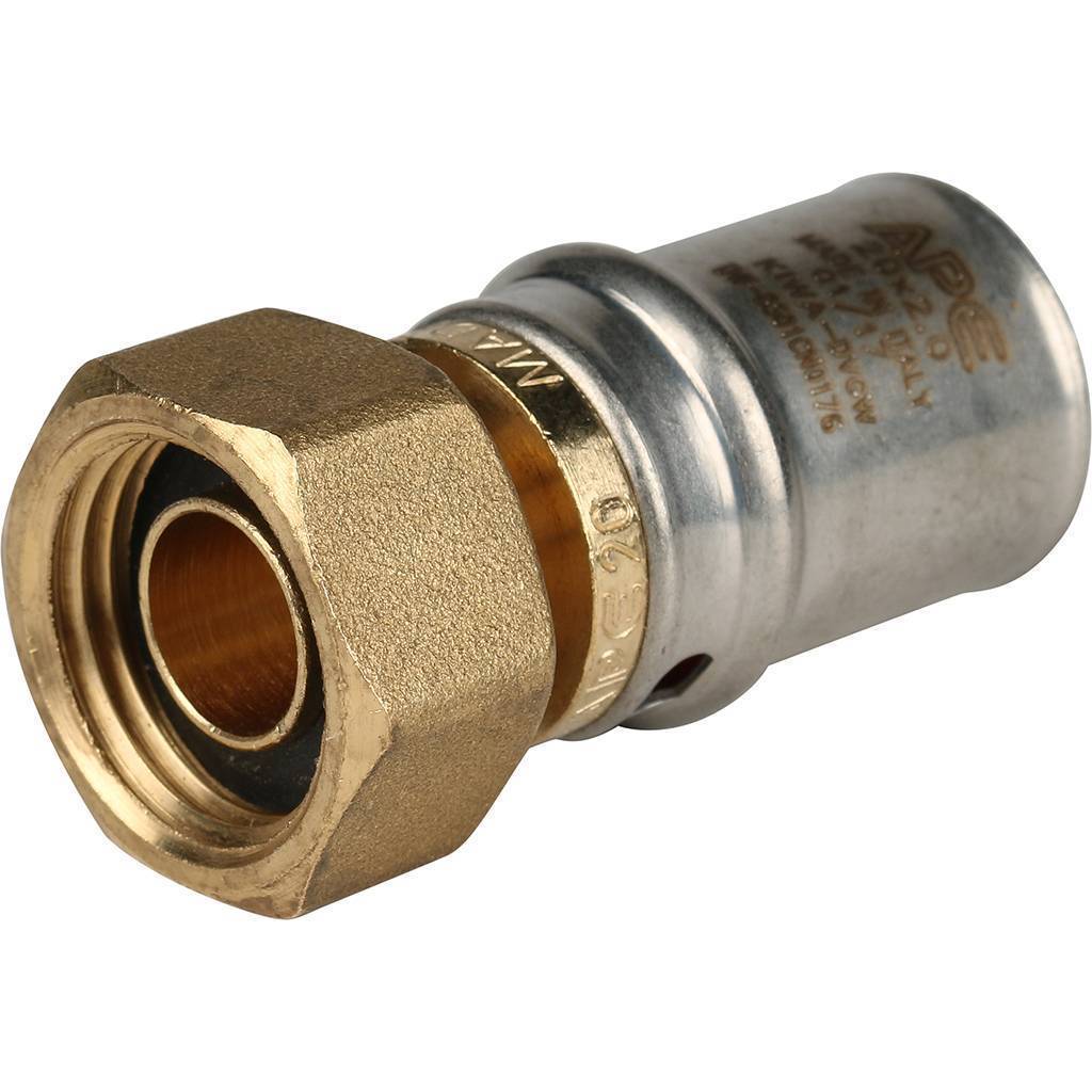 Купить SFP-0016-001220 STOUT   Переходник с накидной гайкой 1/2"х20 для металлопластиковых труб прессовой STOUT по лучшей цене с доставкой - интернет-магазин Прогрессивные решения