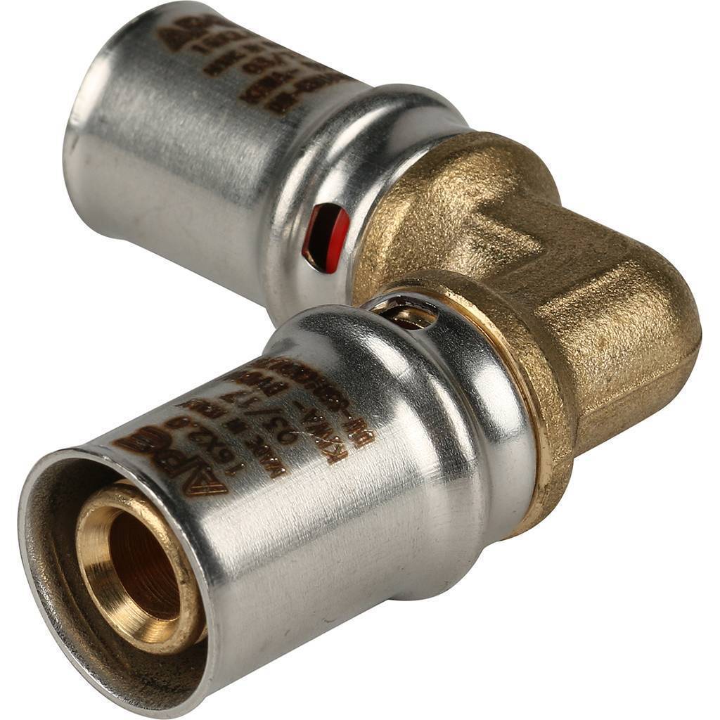 Купить SFP-0009-001616 STOUT   Угольник  90° 16х16 для металлопластиковых труб прессовой STOUT по лучшей цене с доставкой - интернет-магазин Прогрессивные решения