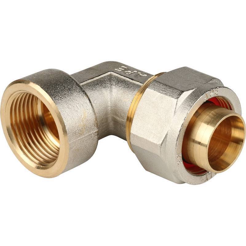 Купить SFS-0007-003420 STOUT   Угольник-переходник с внутренней резьбой 3/4"х20 для металлопластиковых труб винтовой STOUT по лучшей цене с доставкой - интернет-магазин Прогрессивные решения