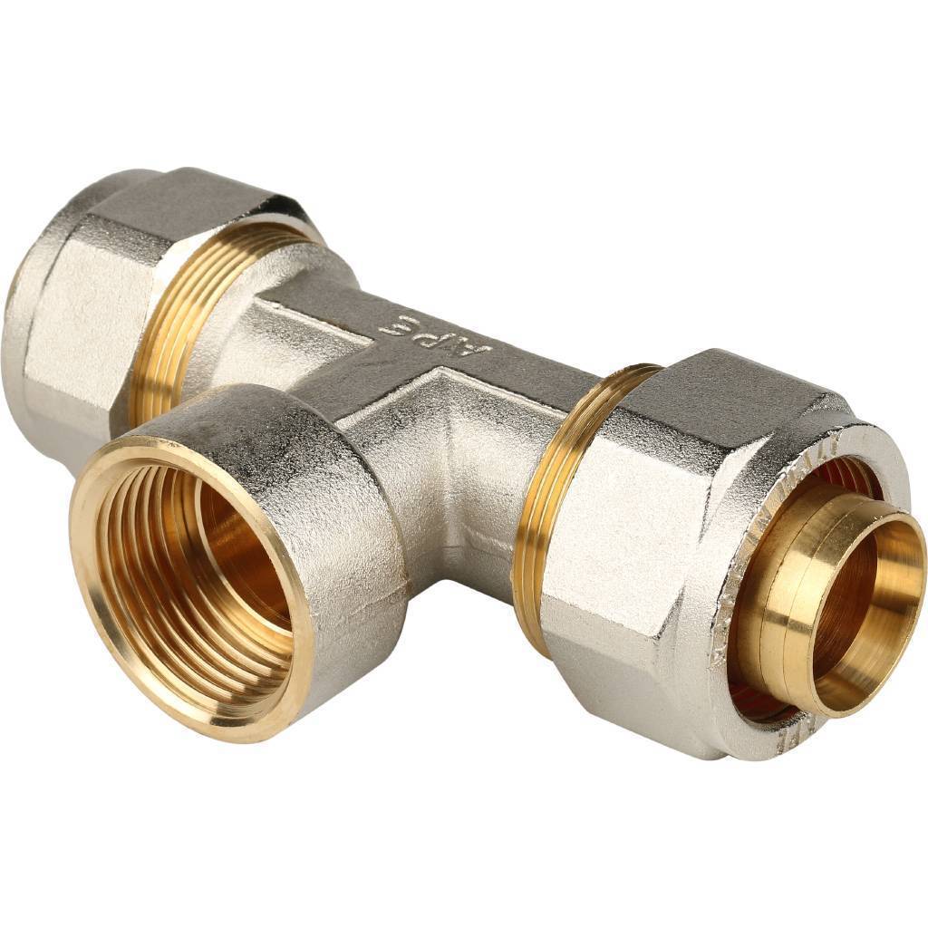 Купить SFS-0012-000132 STOUT   Тройник-переходник с внутренней резьбой 1"x32 для металлопластиковых труб винтовой STOUT по лучшей цене с доставкой - интернет-магазин Прогрессивные решения