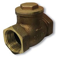 Клапан обратный латунный, SGL, Ду-25, Ру-16, муфтовый, поворотный ГРОЕН