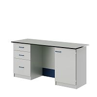 Стол лабораторный ЛАБ-PRO 180.65.90 на опорных тумбах, рабочая поверхность – HPL/бортик HPL ЛОиП  по лучшей цене с доставкой - интернет-магазин Прогрессивные решения
